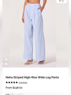 ASTR The Label Neha Striped High Rise Pants
